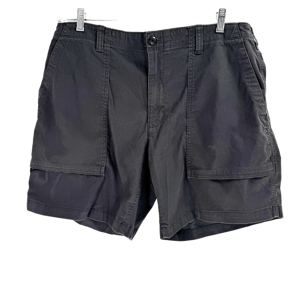 Eddie Bauer Chino‎ Shorts Men's 38 Dark Gray Preppy Resortwear Tropical Beach